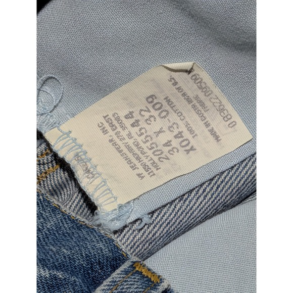 Vintage Lee‎ Jeans 34x32 Straight Leg Blue Denim USA Classic Fit - Picture 10 of 16